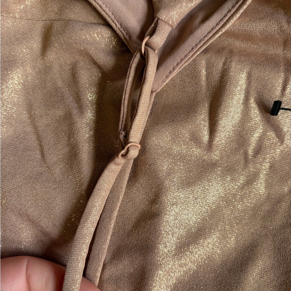 Express Metallic Rose Gold Lined Camisole Tank - Picture 2 of 4